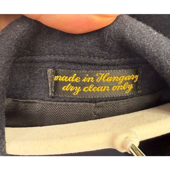 Allyn Saint George Mens Black Cashmere Blend Notch Lapel Trench Coat Size 38 - Picture 14 of 14